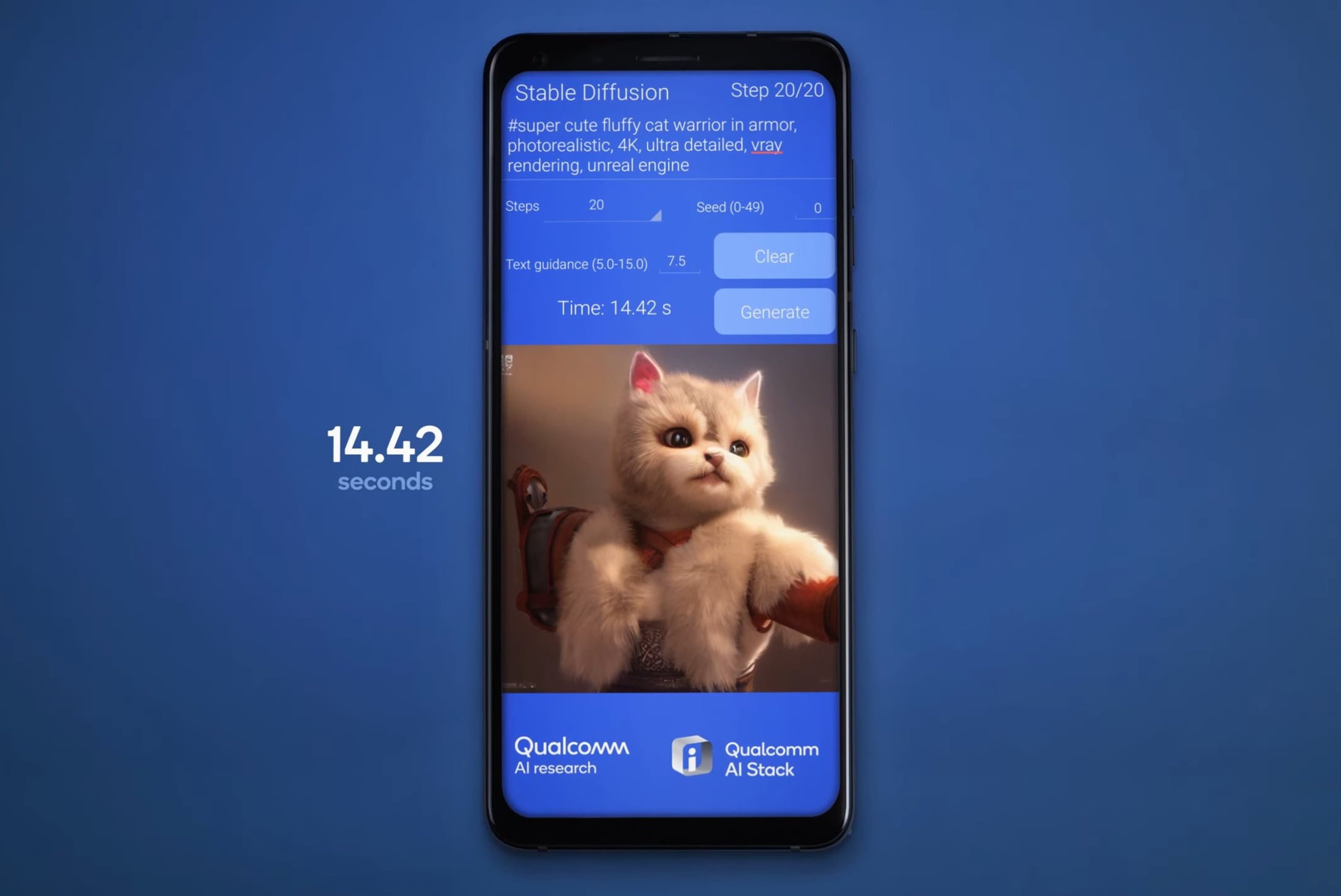 An Android phone successfully runs a full stable diffusion AI model by Qualcomm