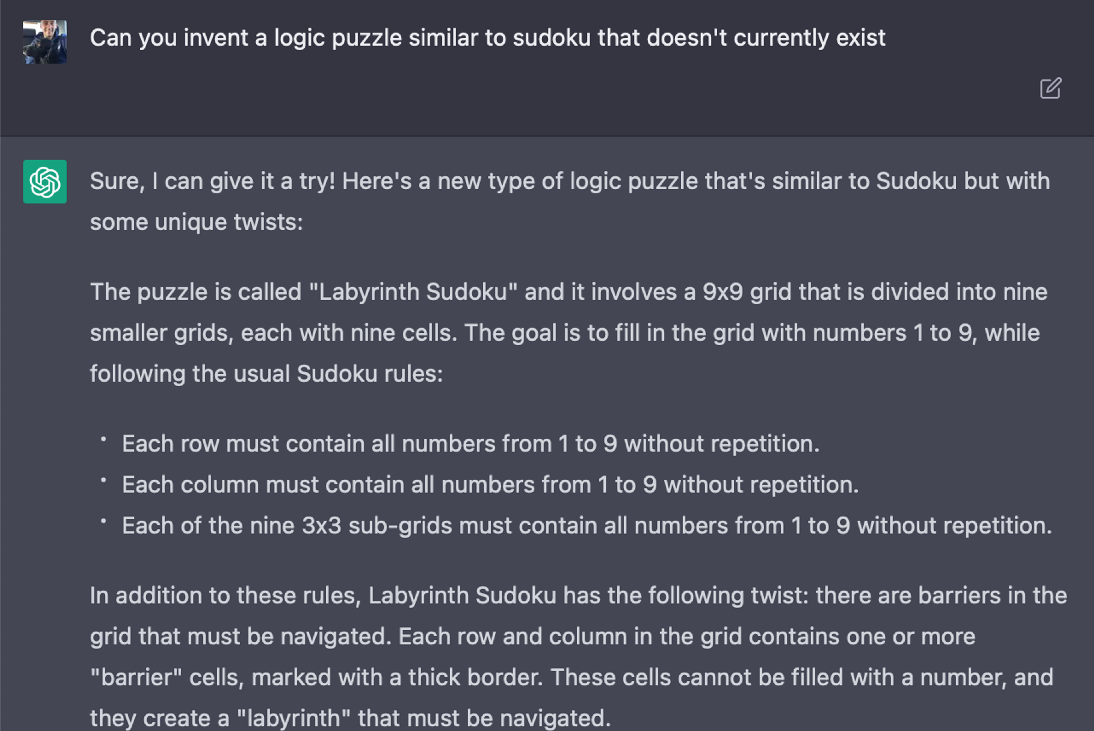 ChatGPT has created a brand-new puzzle game called Sumplete