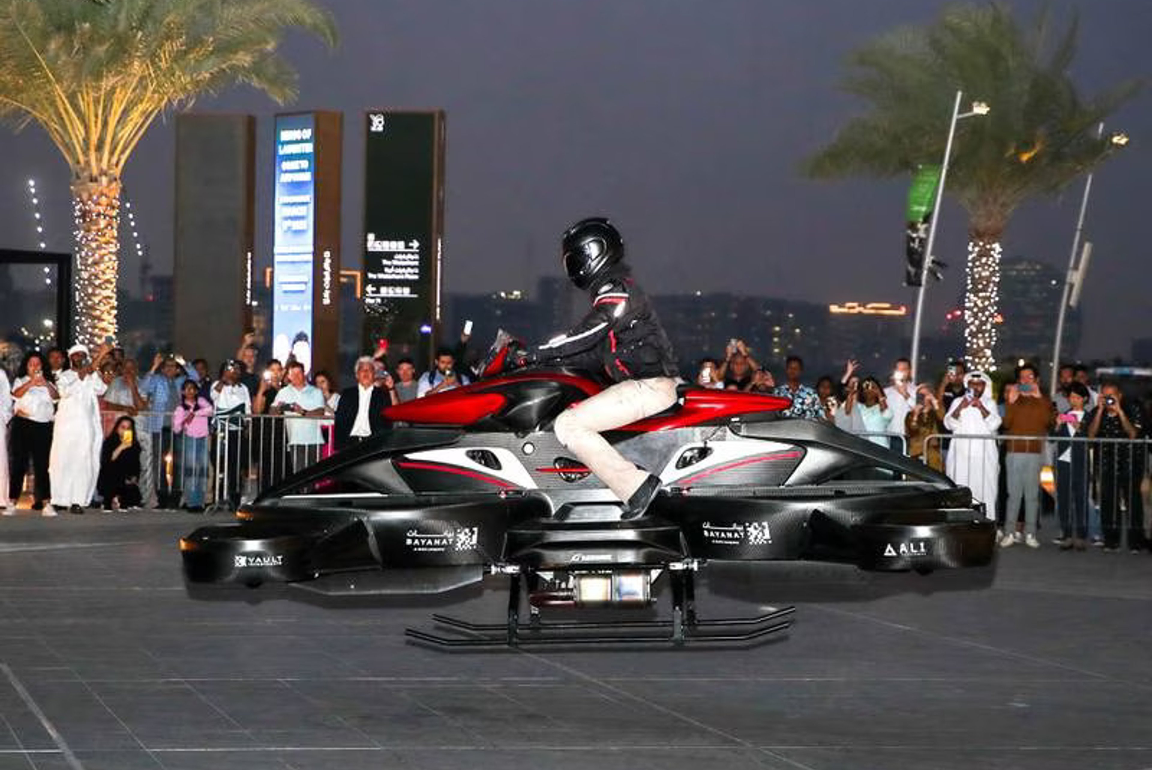 Futuristic hoverbike demonstrated in Abu Dhabi