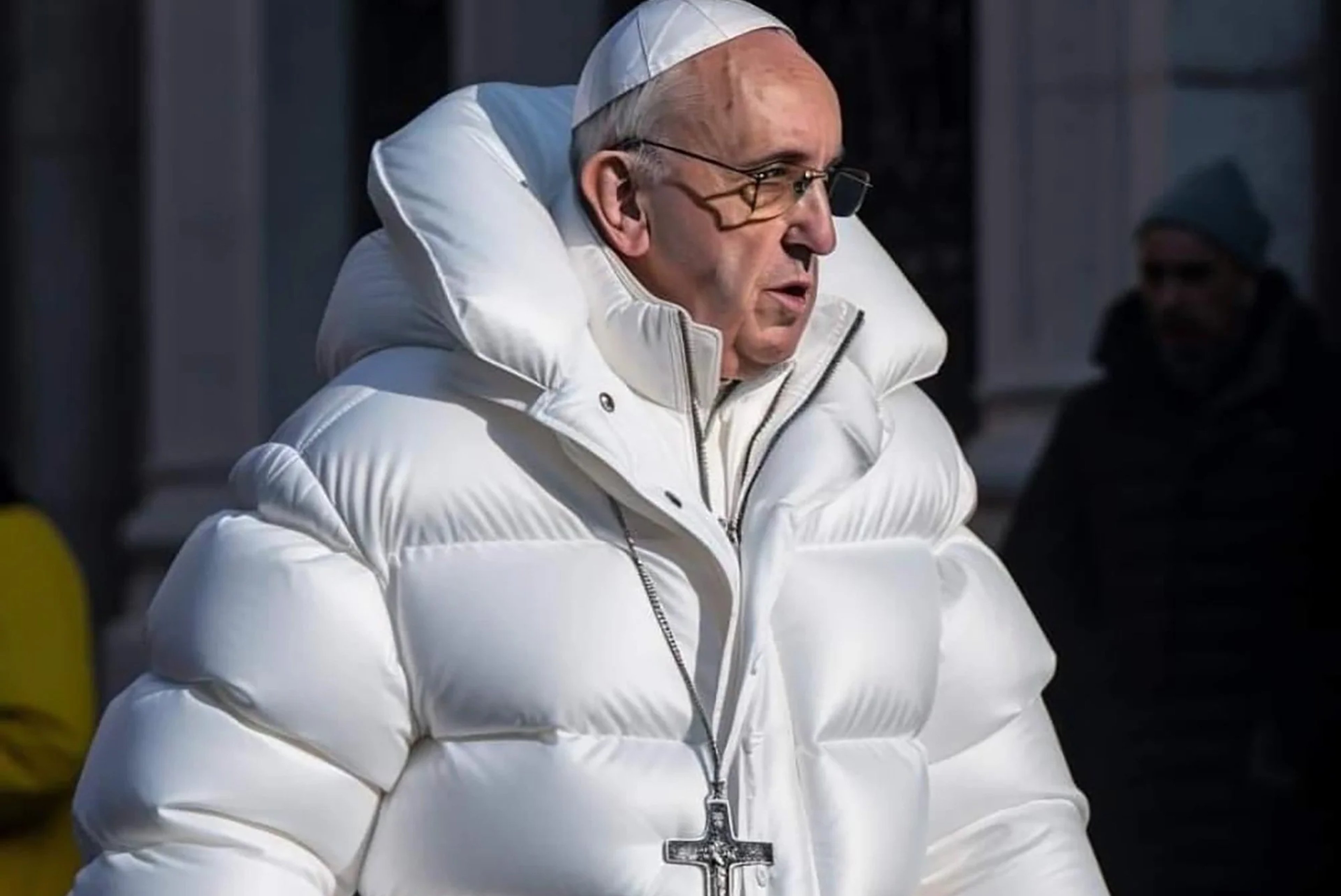 The swagged-out Pope: an early example of AI's impact on reality