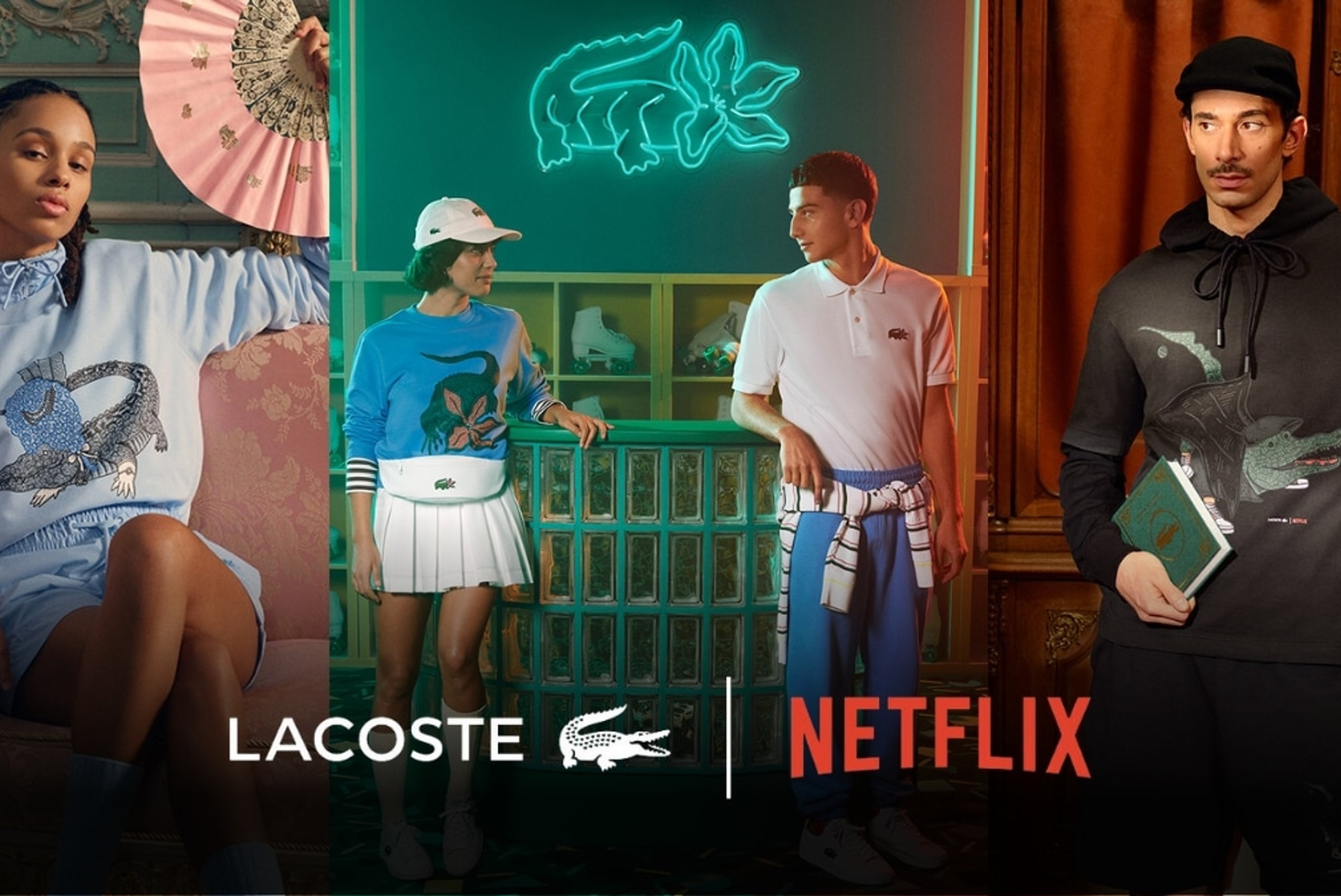 Lacoste and Netflix collaborate on genderless collection inspired by hit shows