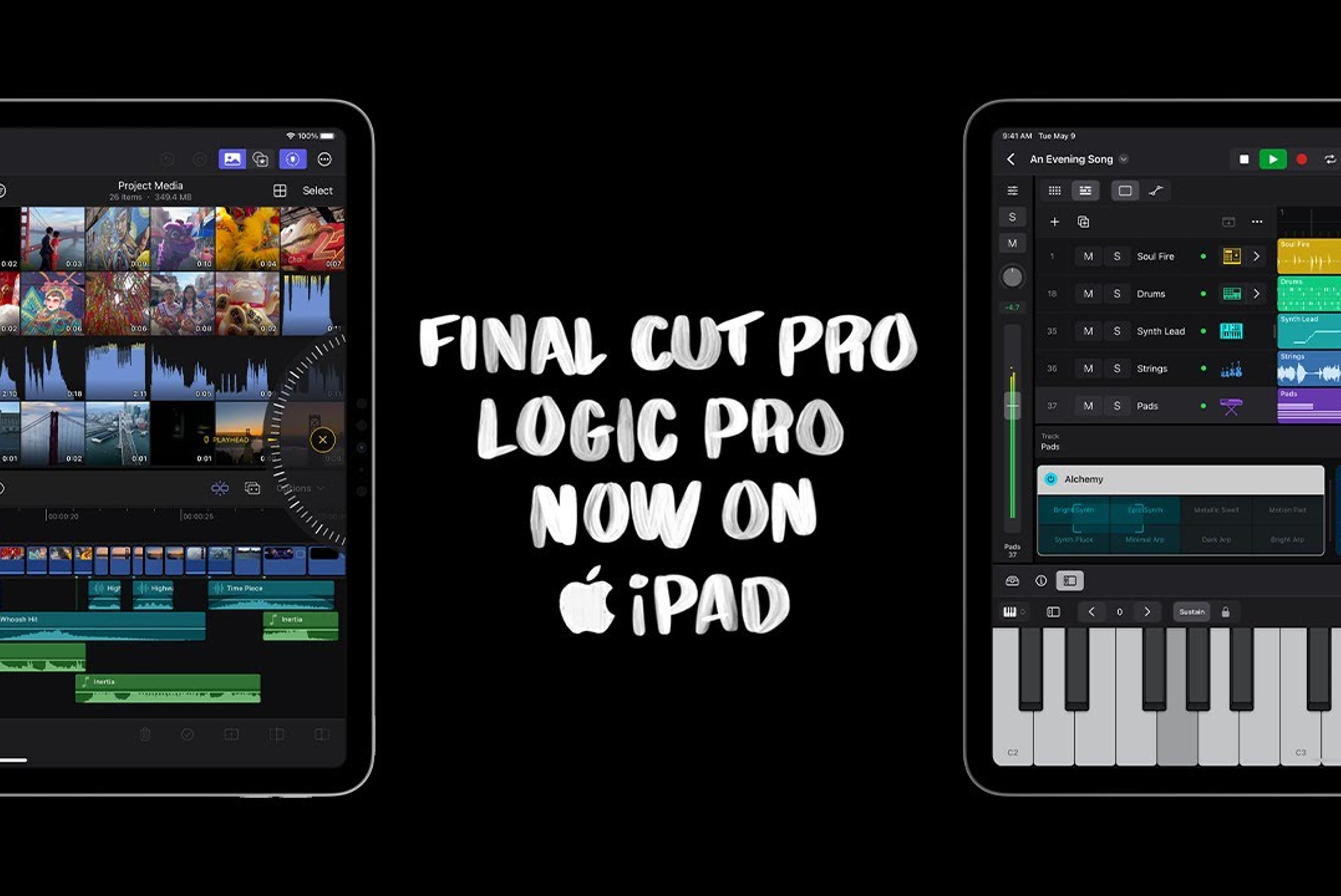 Final Cut Pro and Logic Pro are now available for iPad