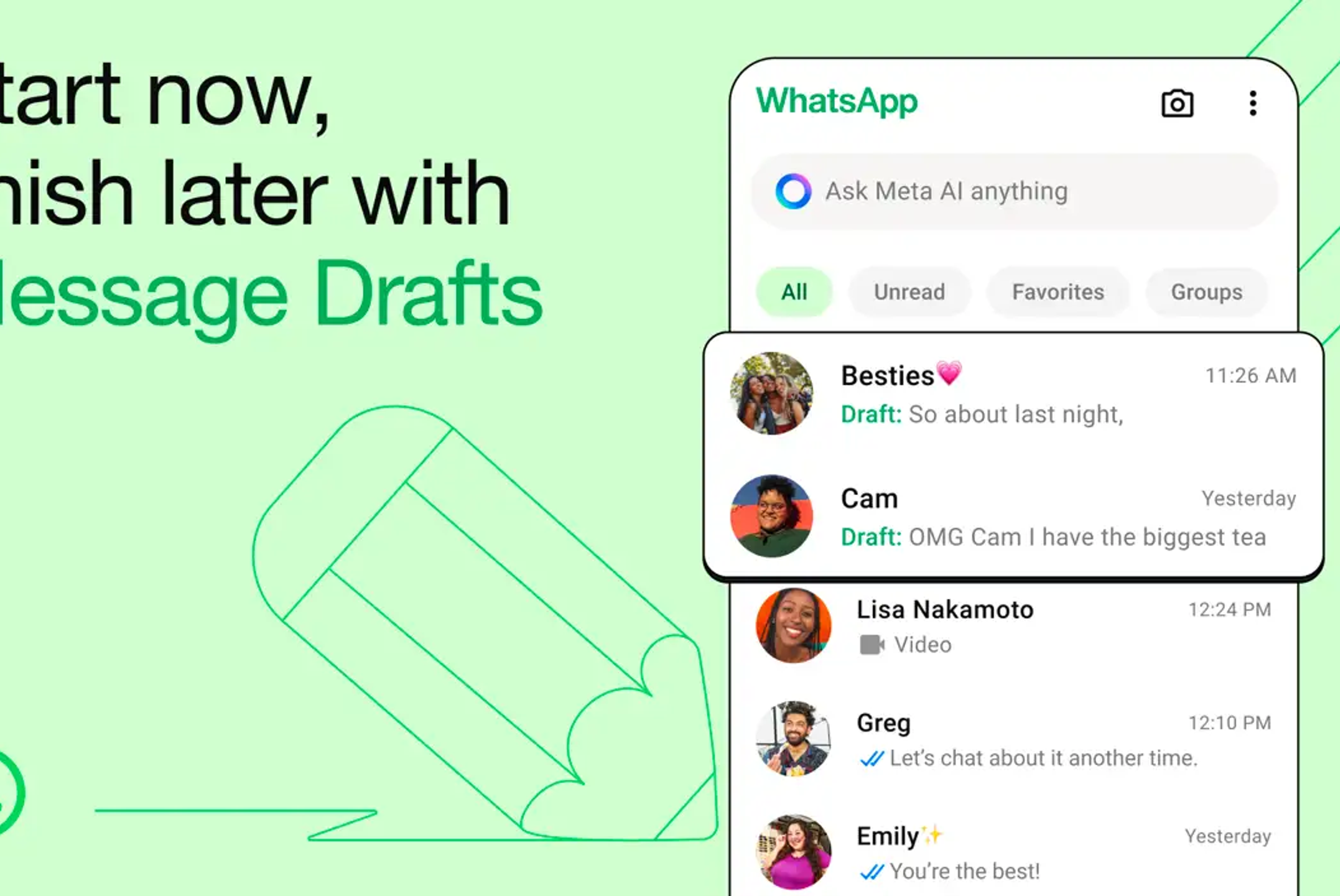WhatsApp Introduces Message Drafts and Enhanced Features