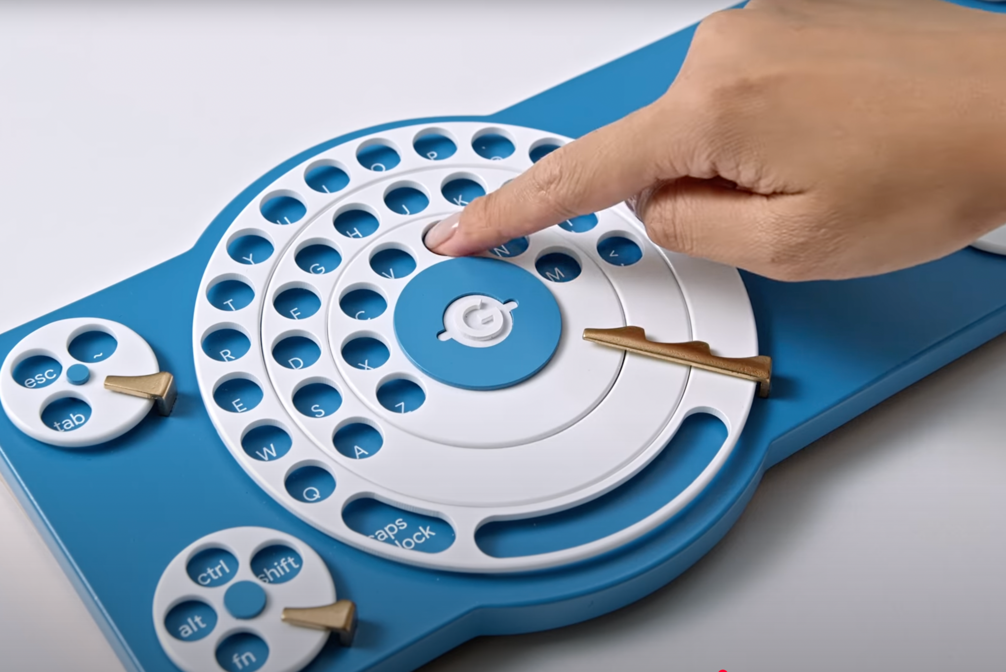 Google unveils a rotary-dial keyboard with discs instead of keys