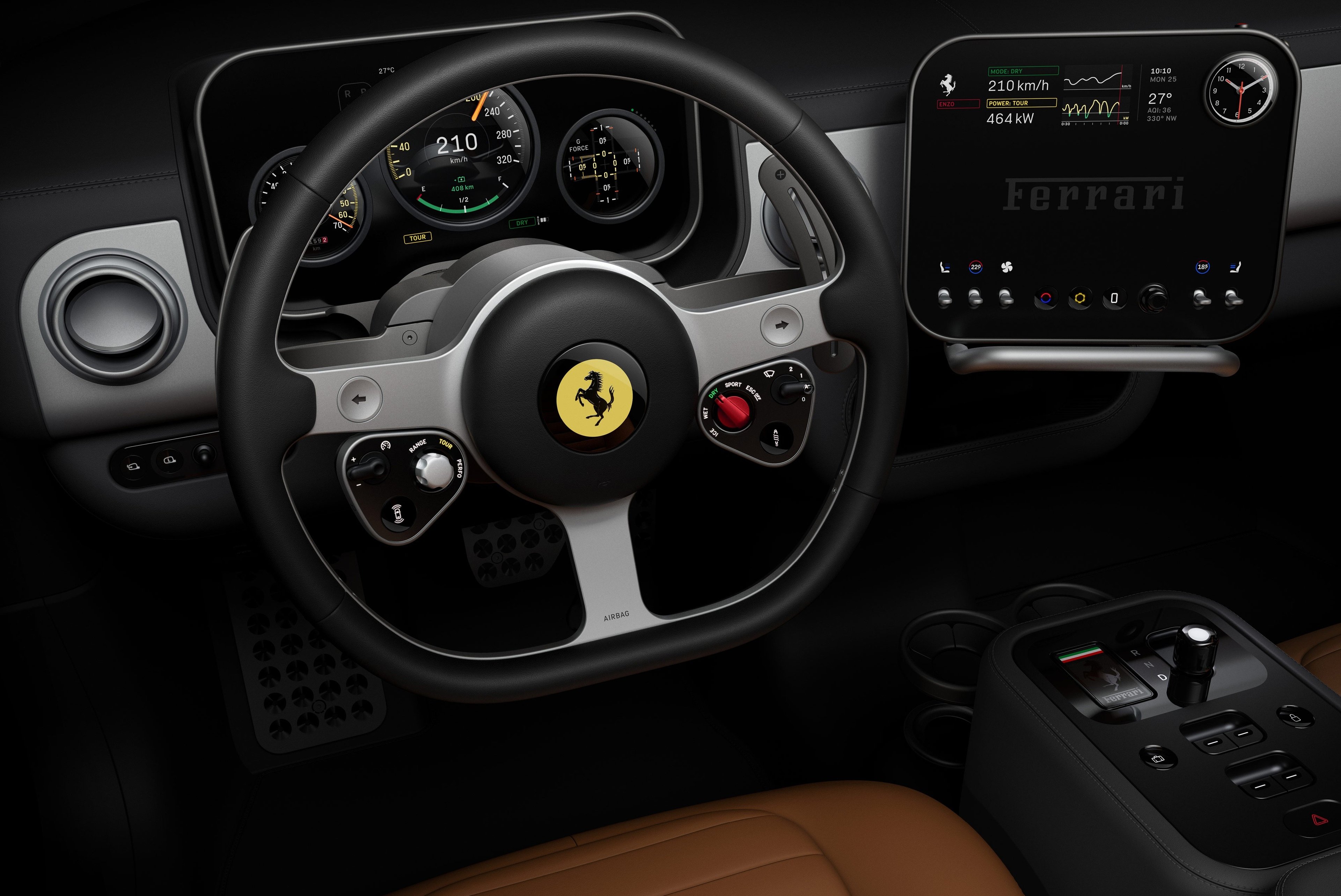 Ferrari unveils interior of first EV Luce, designed with Jony Ive