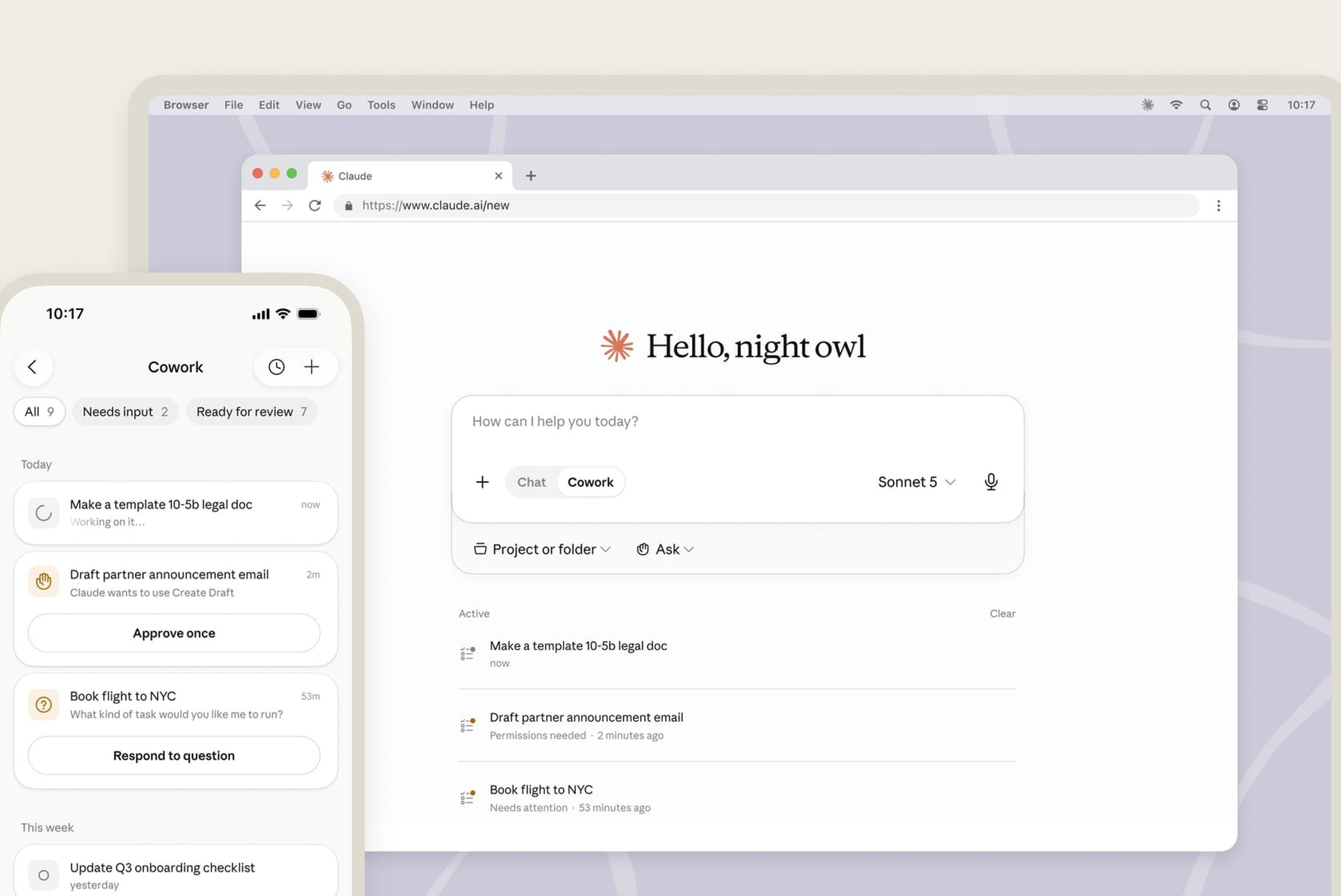 Claude Cowork is coming to mobile and the web with background tasks