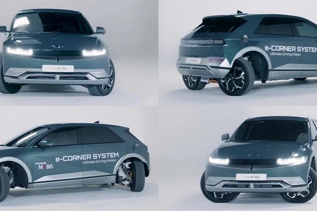 'Crab-walking' e-Corner technology displayed by Hyundai Mobis