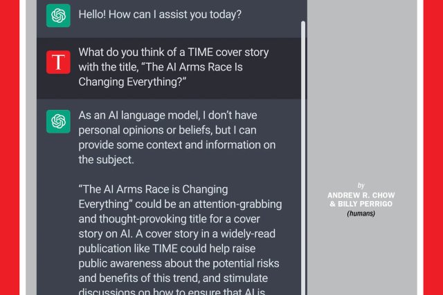 ChatGPT made its way to the cover of the Time