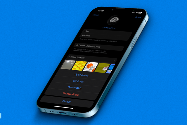 How to make a cool avatar inside Telegram