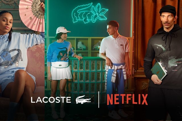 Lacoste and Netflix collaborate on genderless collection inspired by hit shows
