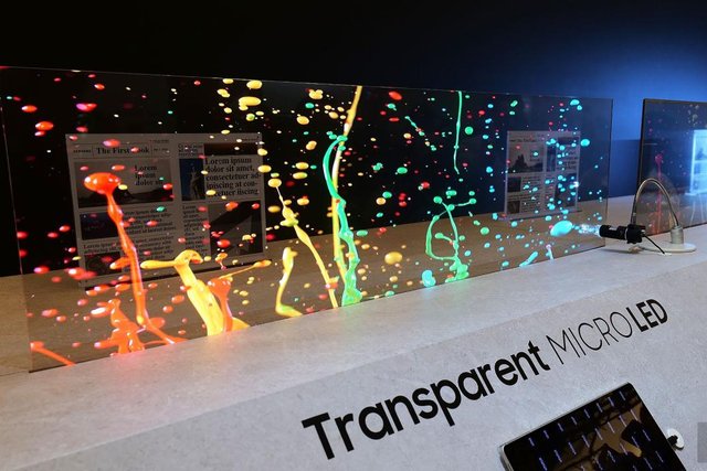 Samsung unveils world's first transparent MicroLED screen at CES 2024