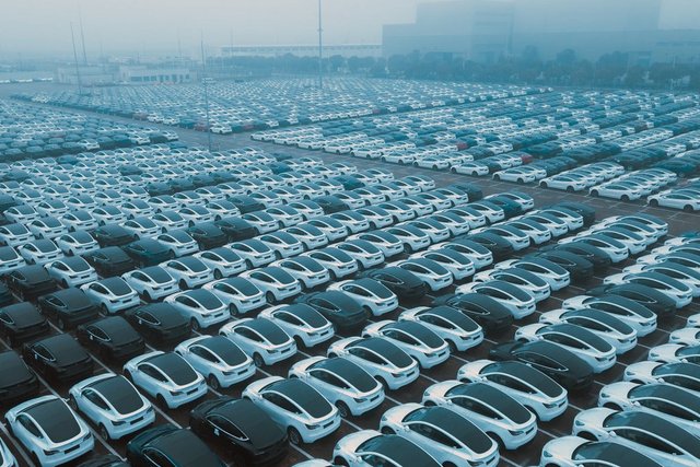 Tesla's unsold inventory now visible from space as sales slump
