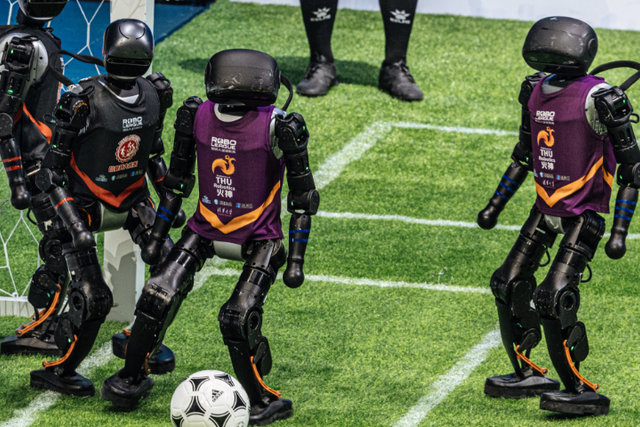 China Hosts First Humanoid Robot Football Match