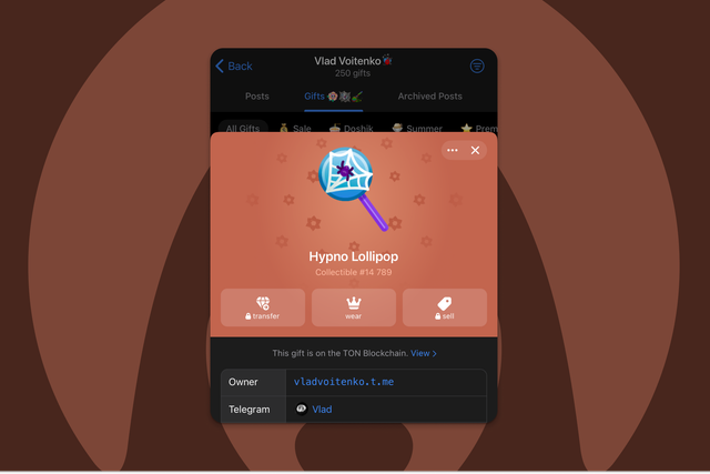 Protecting Telegram Gifts with Blockchain