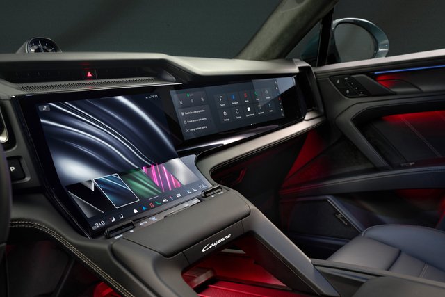 Porsche unveils Cayenne Electric interior with curved displays