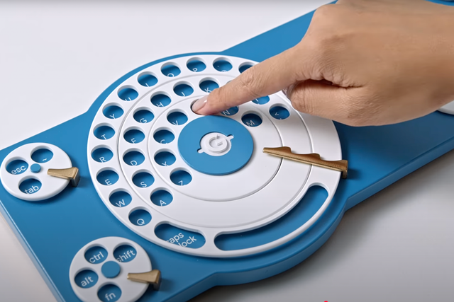 Google unveils a rotary-dial keyboard with discs instead of keys