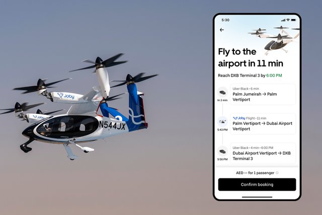 Uber and Joby to launch electric air taxi service in Dubai