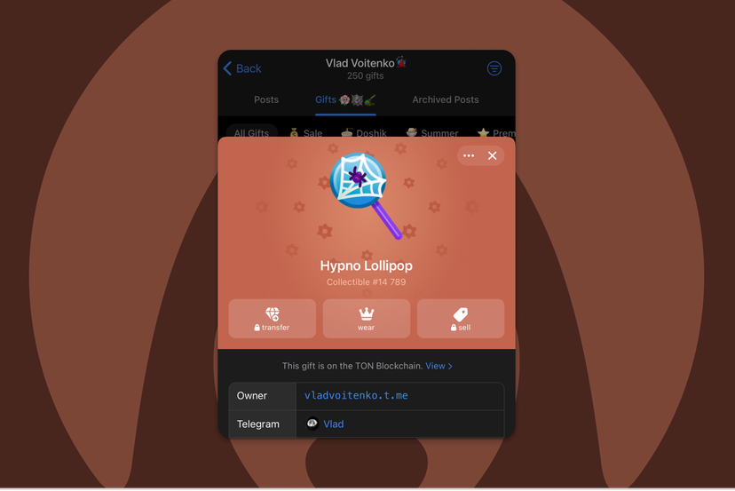 Protecting Telegram Gifts with Blockchain